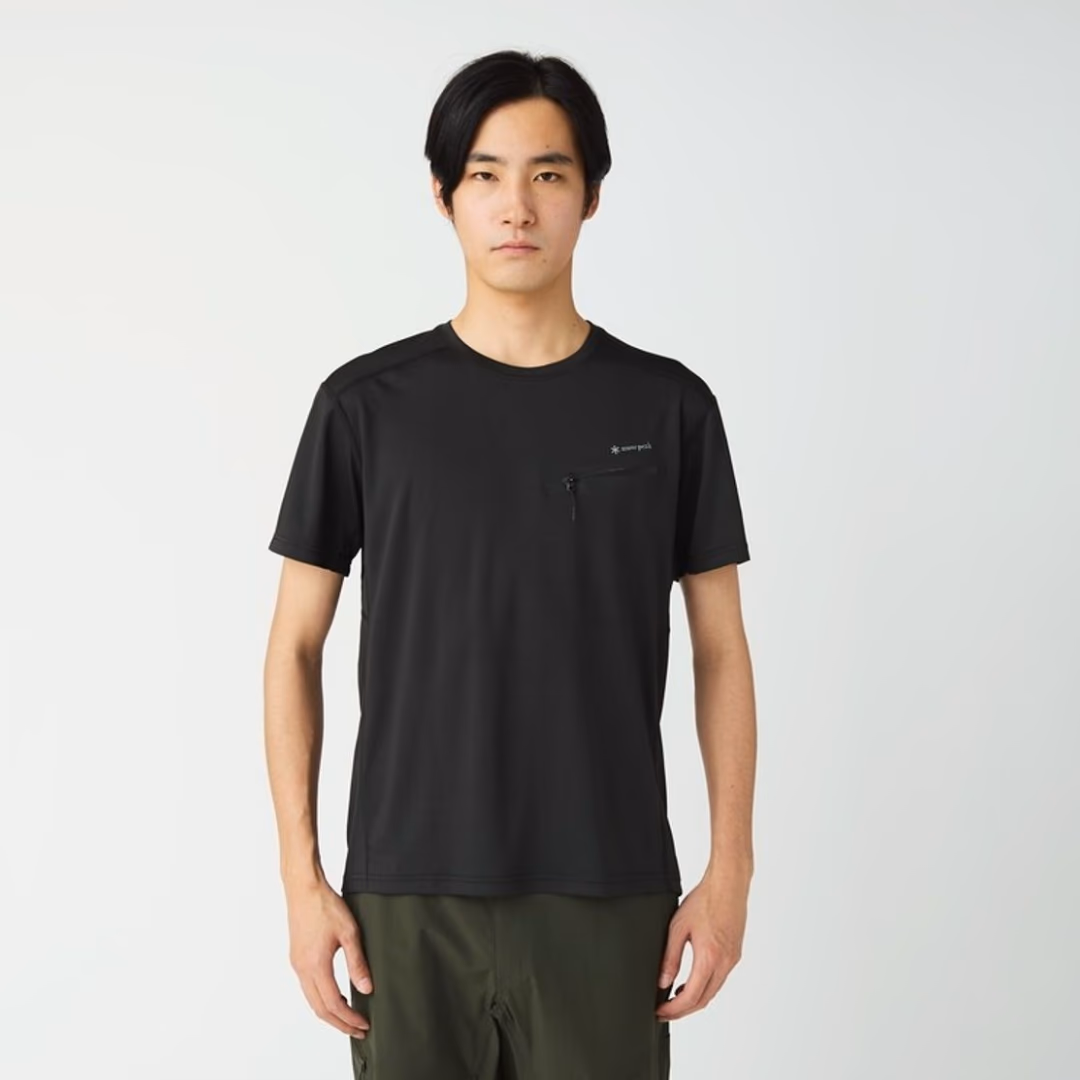 Zip Pocket Short Sleeve T-Shirt BLACK