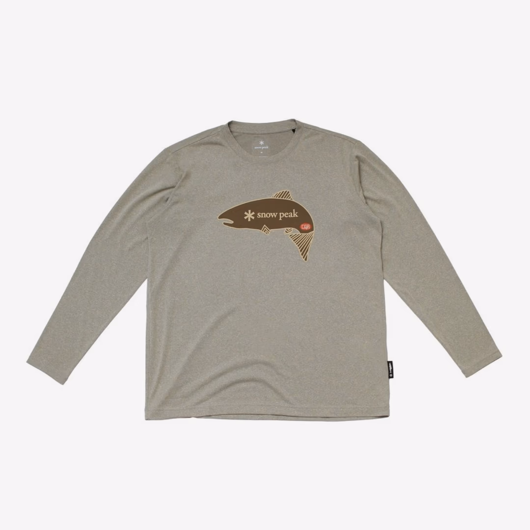YAMAME Graphic Long Sleeve T-Shirt LIGHT GREY