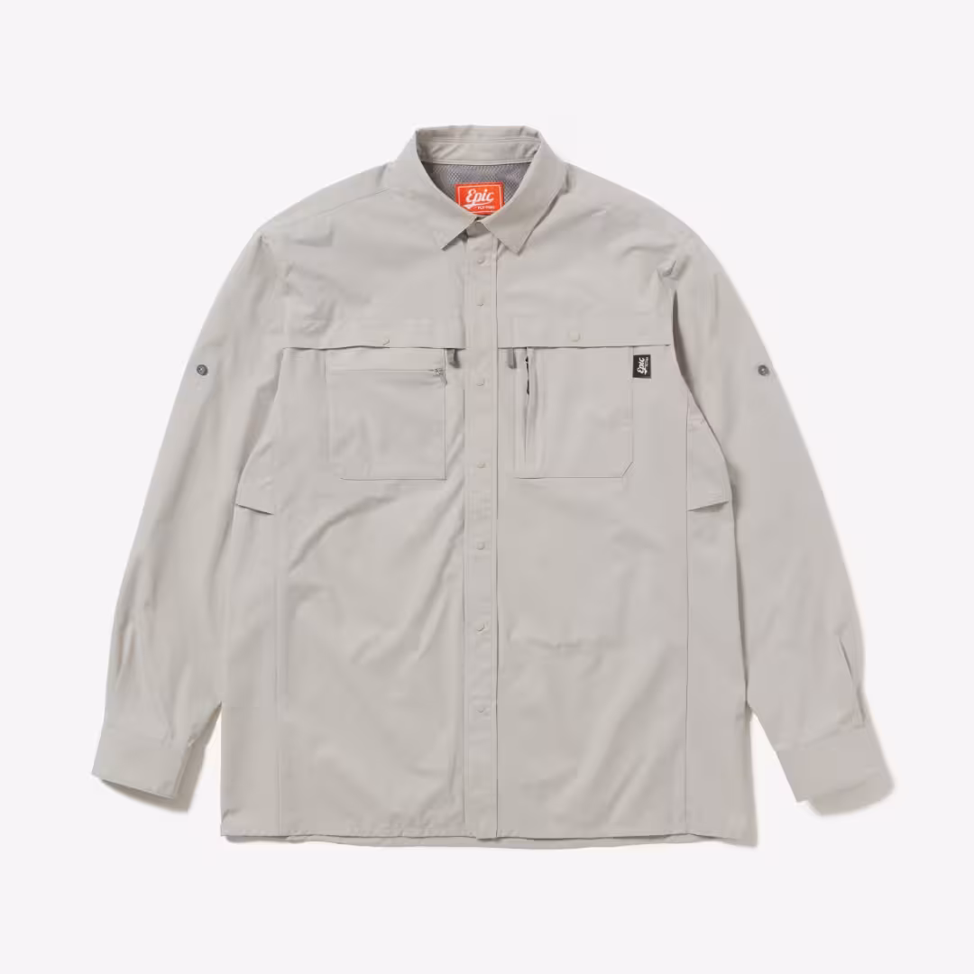 Wilkin Long Sleeve Shirt LIGHT GREY
