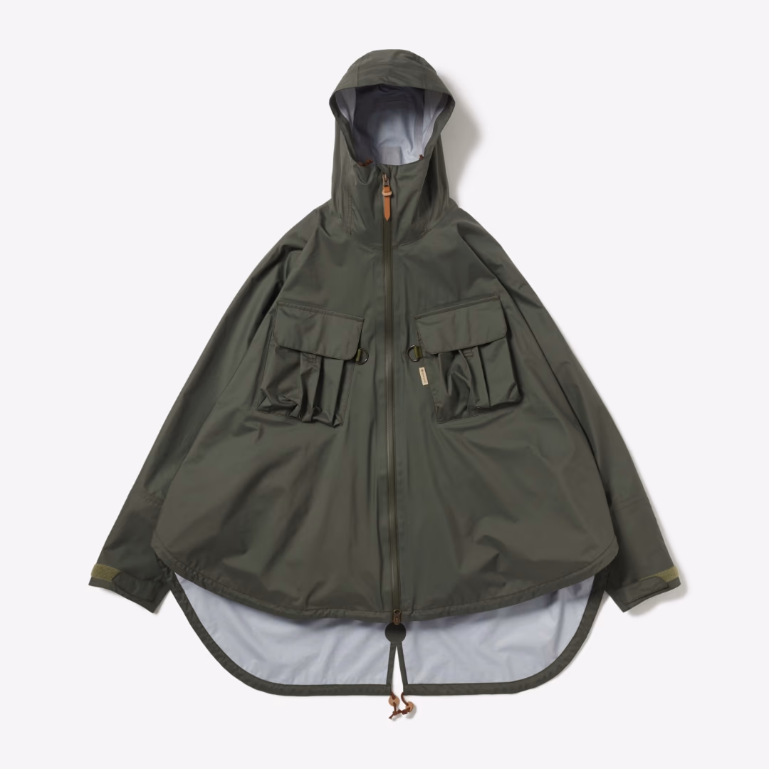 Wide Rain Poncho OLIVE