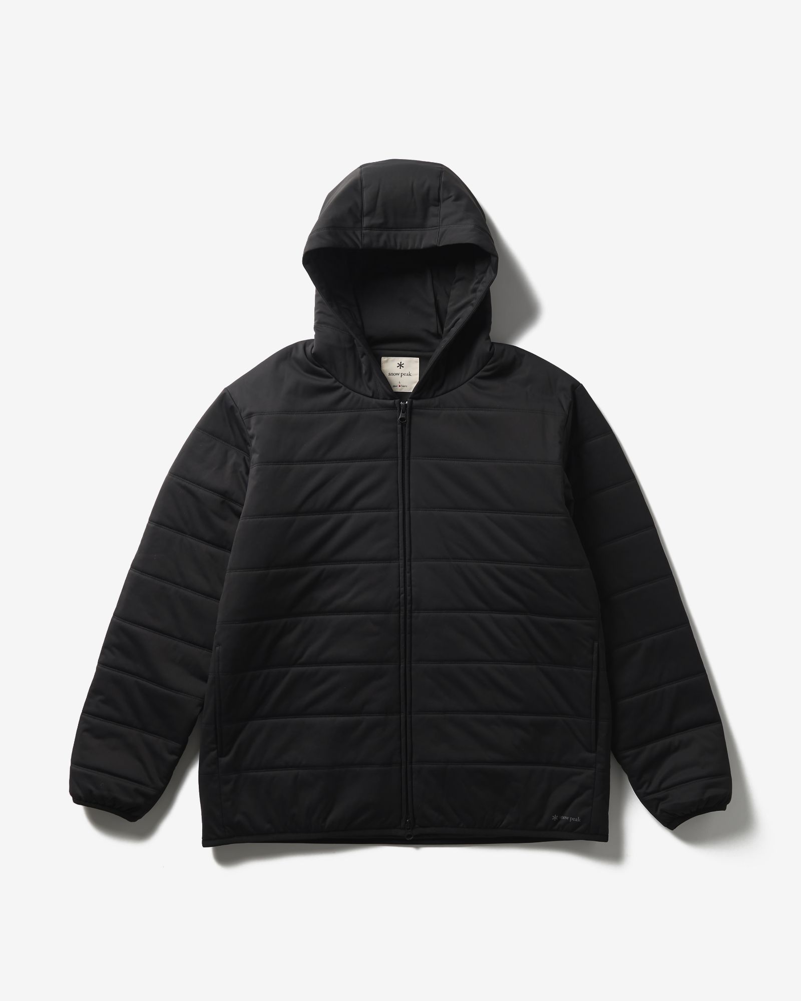 Flexible Insulated Zip Up Hoodie BLACK