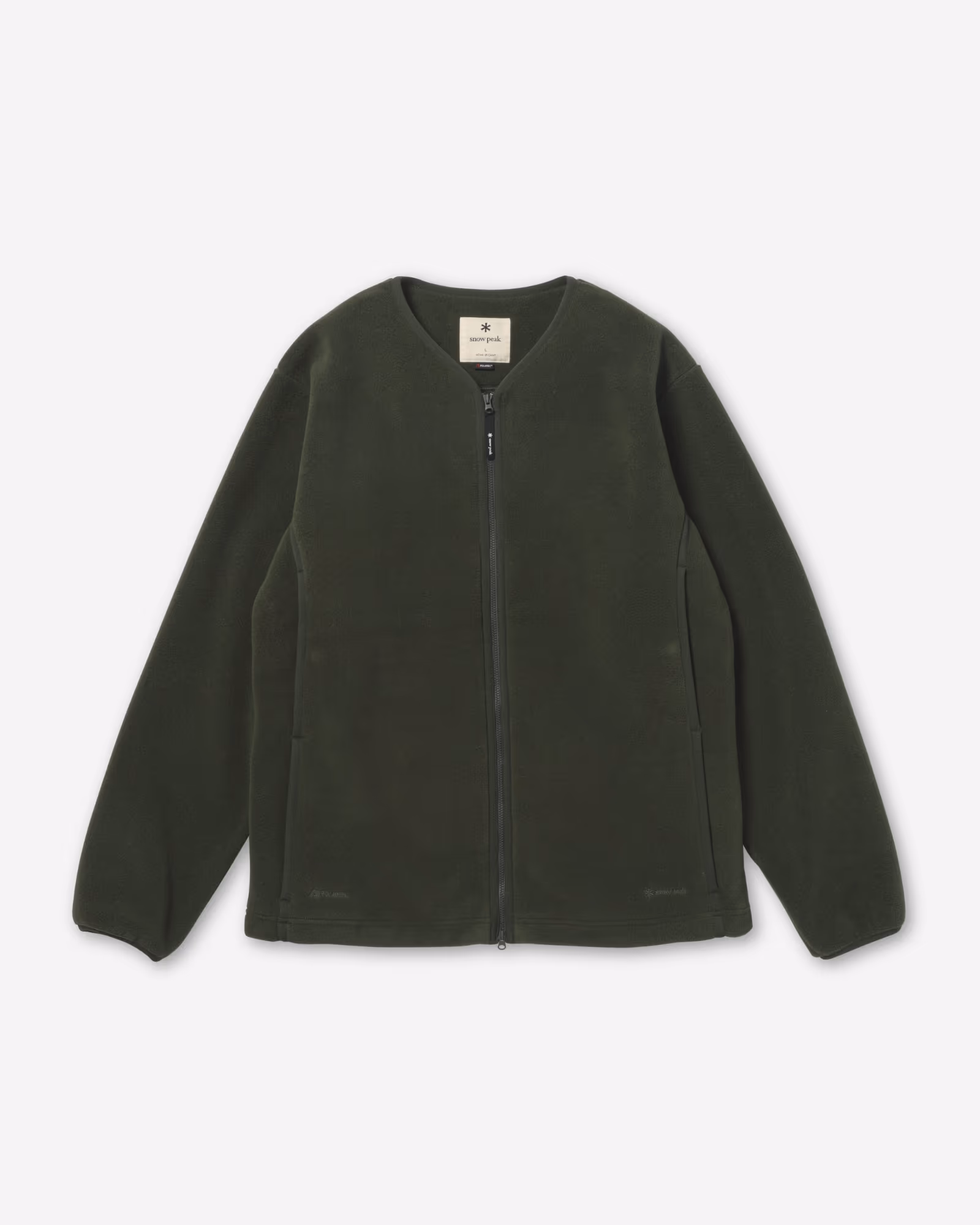 Water-Repellent Fleece Cardigan DARK OLIVE