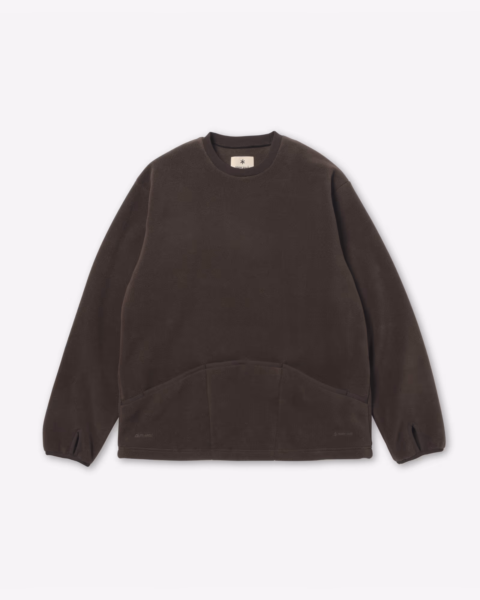 Water-Repellent Fleece Pullover DARK BROWN